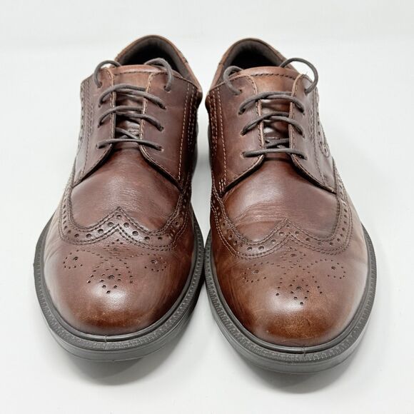 Ecco Brogue Wingtip Derby Shoes Mens 10 - 10.5 EU 44 Brown Leather Lace Up main image 6